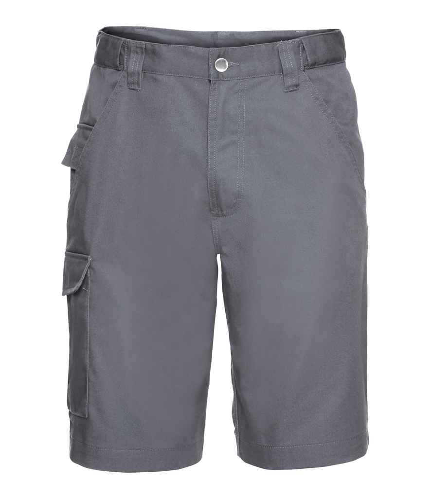 Siorts Poly/Cotton Dillad Gwaith Russell