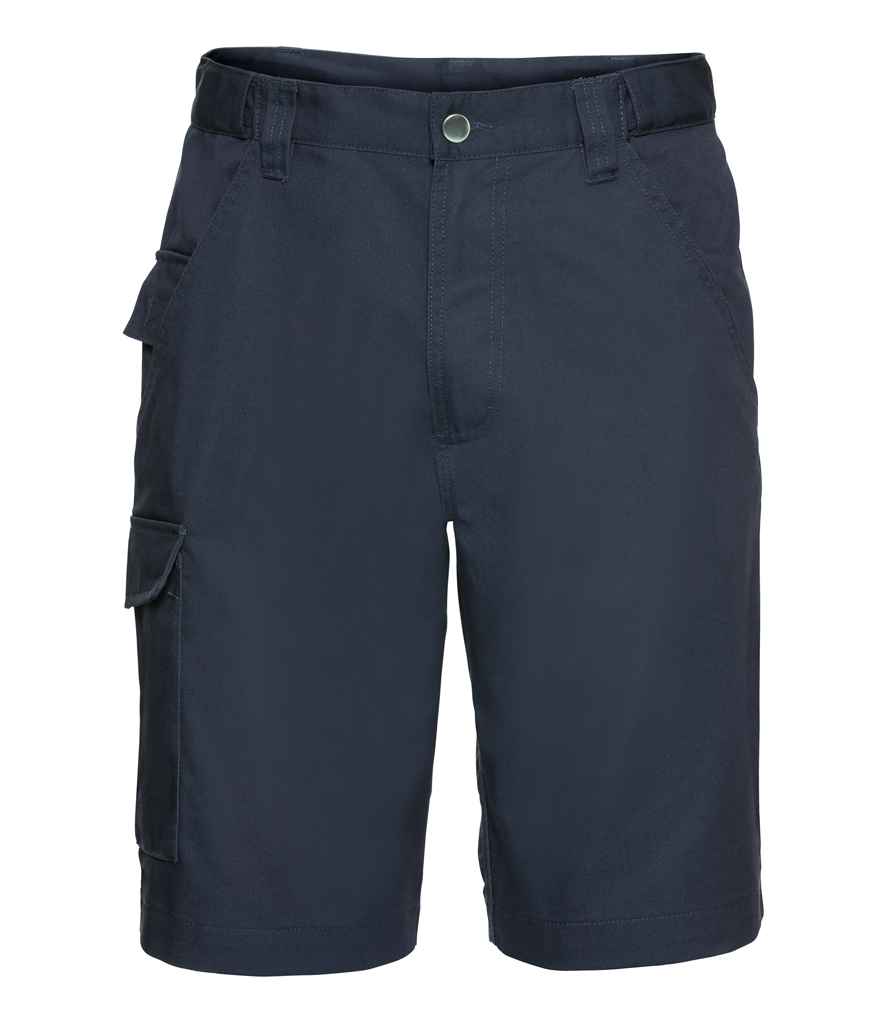 Siorts Poly/Cotton Dillad Gwaith Russell