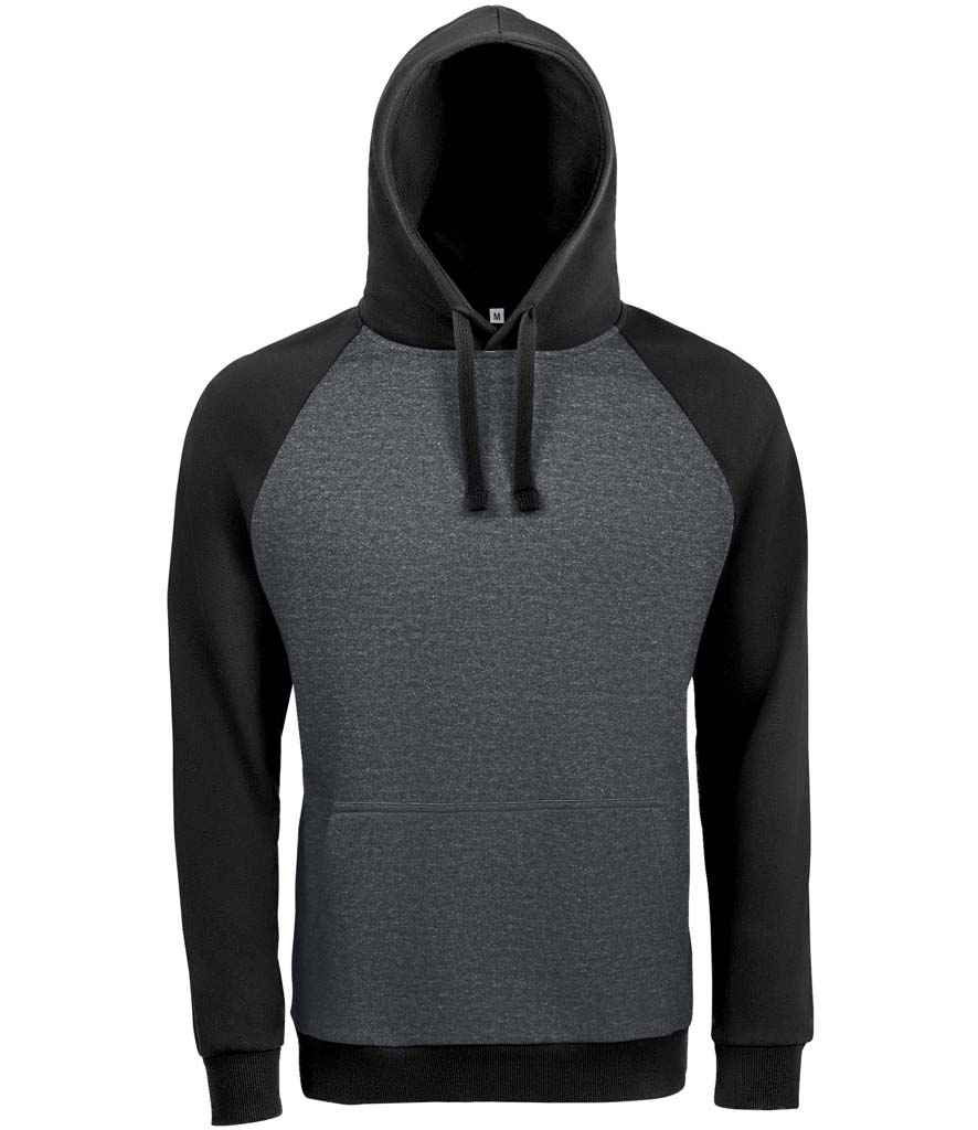 SOL'S Unisex Seattle Cyferbyniad Raglan Hoodie