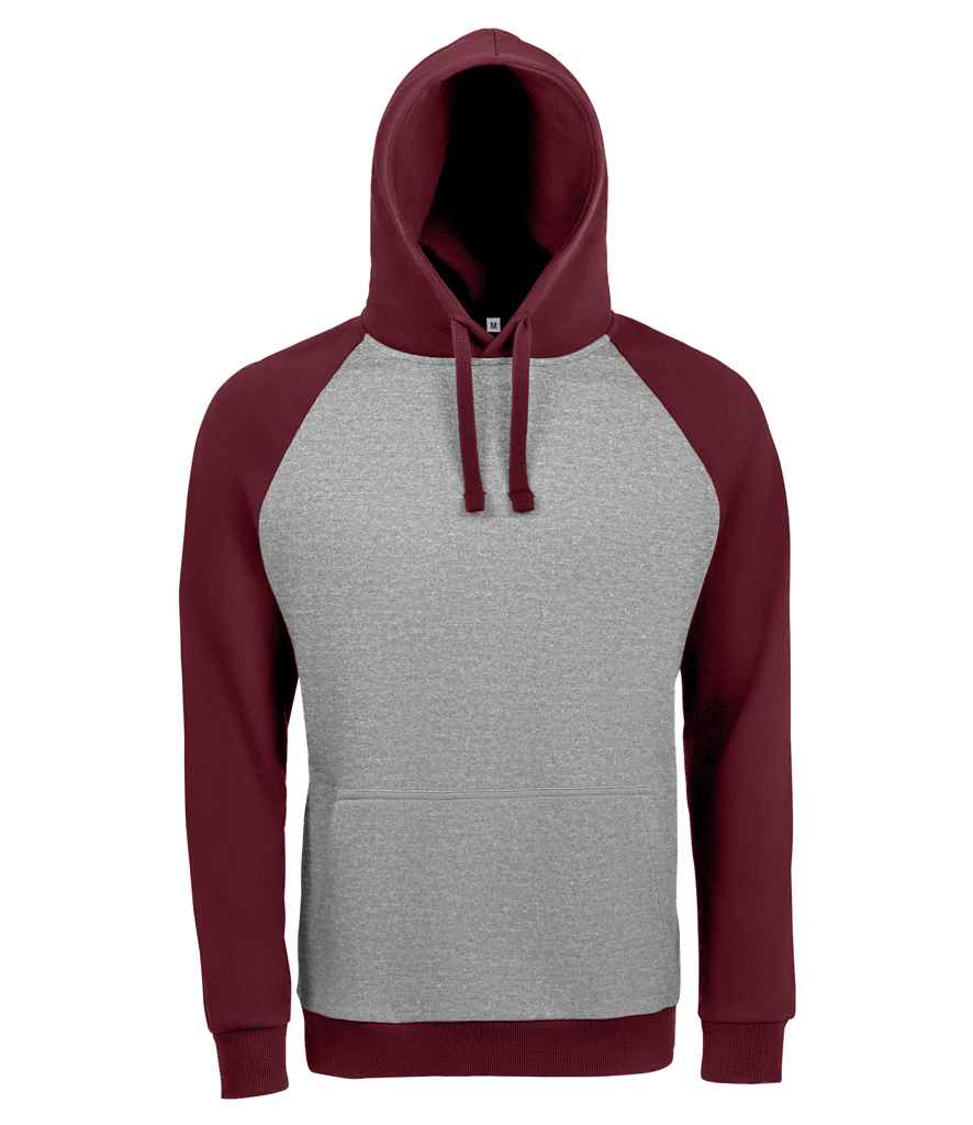 SOL'S Unisex Seattle Cyferbyniad Raglan Hoodie