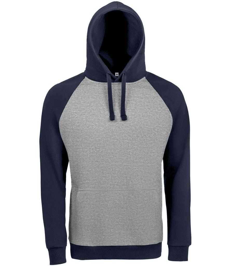 SOL'S Unisex Seattle Cyferbyniad Raglan Hoodie