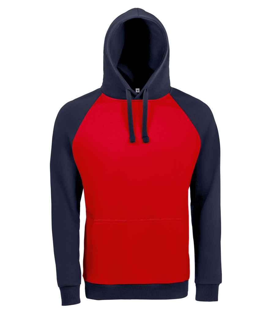 SOL'S Unisex Seattle Cyferbyniad Raglan Hoodie
