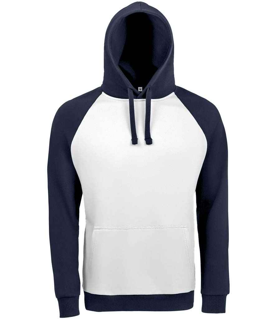 SOL'S Unisex Seattle Cyferbyniad Raglan Hoodie