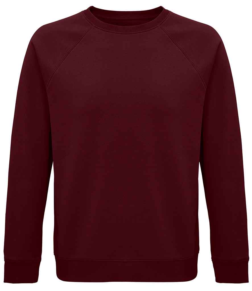 SOL'S Crys Chwys Raglan Organig Gofod Unisex