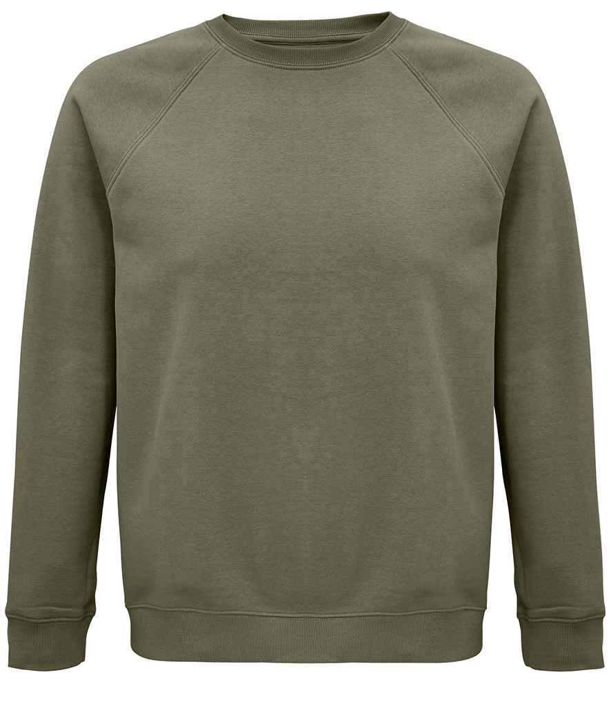SOL'S Crys Chwys Raglan Organig Gofod Unisex