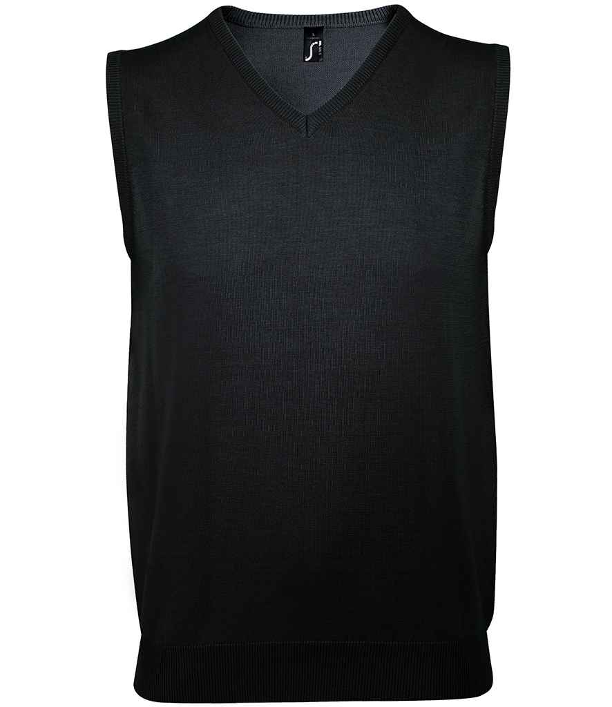 SOL'S Boneddigion Unisex Llewys Cotwm Acrylig V Neck siwmper