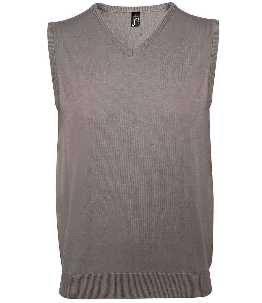 SOL'S Boneddigion Unisex Llewys Cotwm Acrylig V Neck siwmper