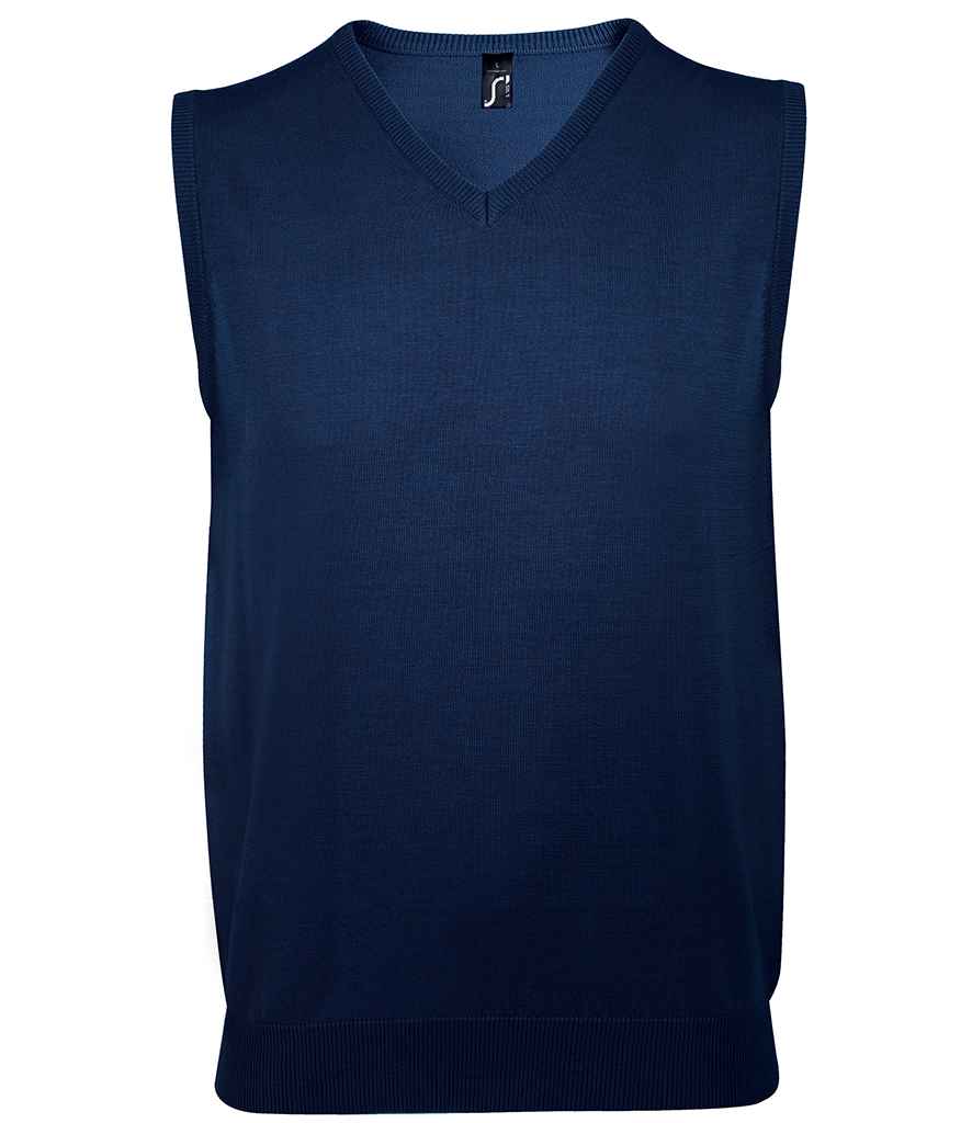 SOL'S Boneddigion Unisex Llewys Cotwm Acrylig V Neck siwmper