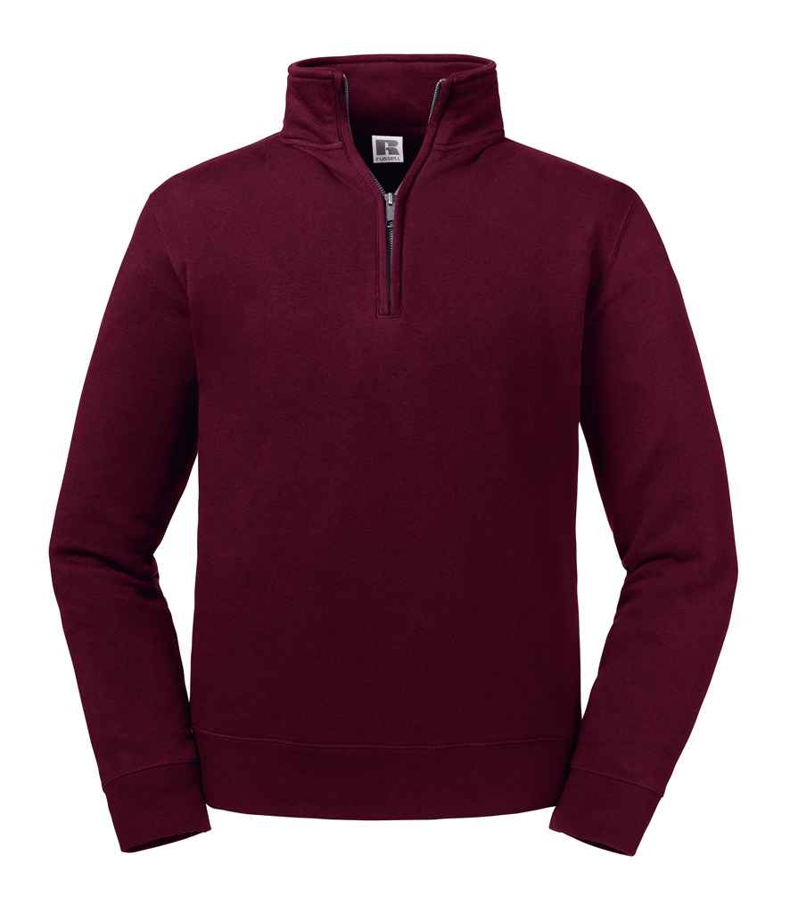 Crys Chwys Gwddf Zip Authentic Russell