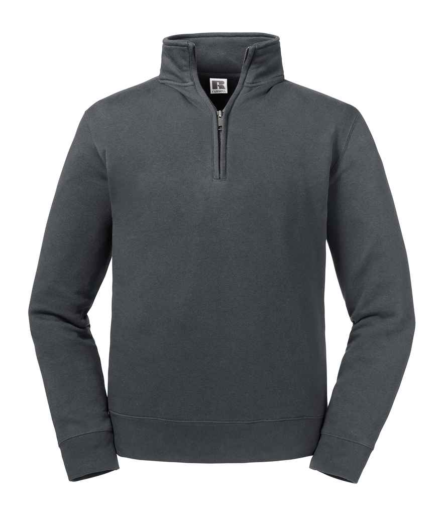 Crys Chwys Gwddf Zip Authentic Russell