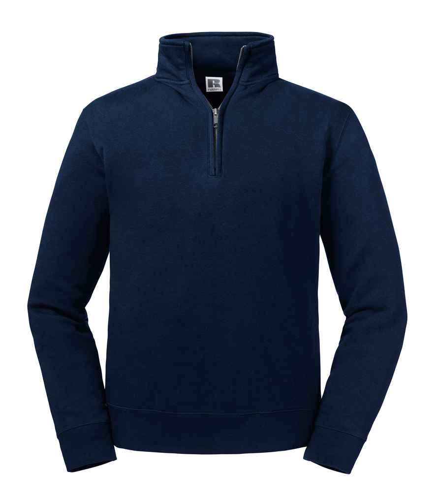 Crys Chwys Gwddf Zip Authentic Russell