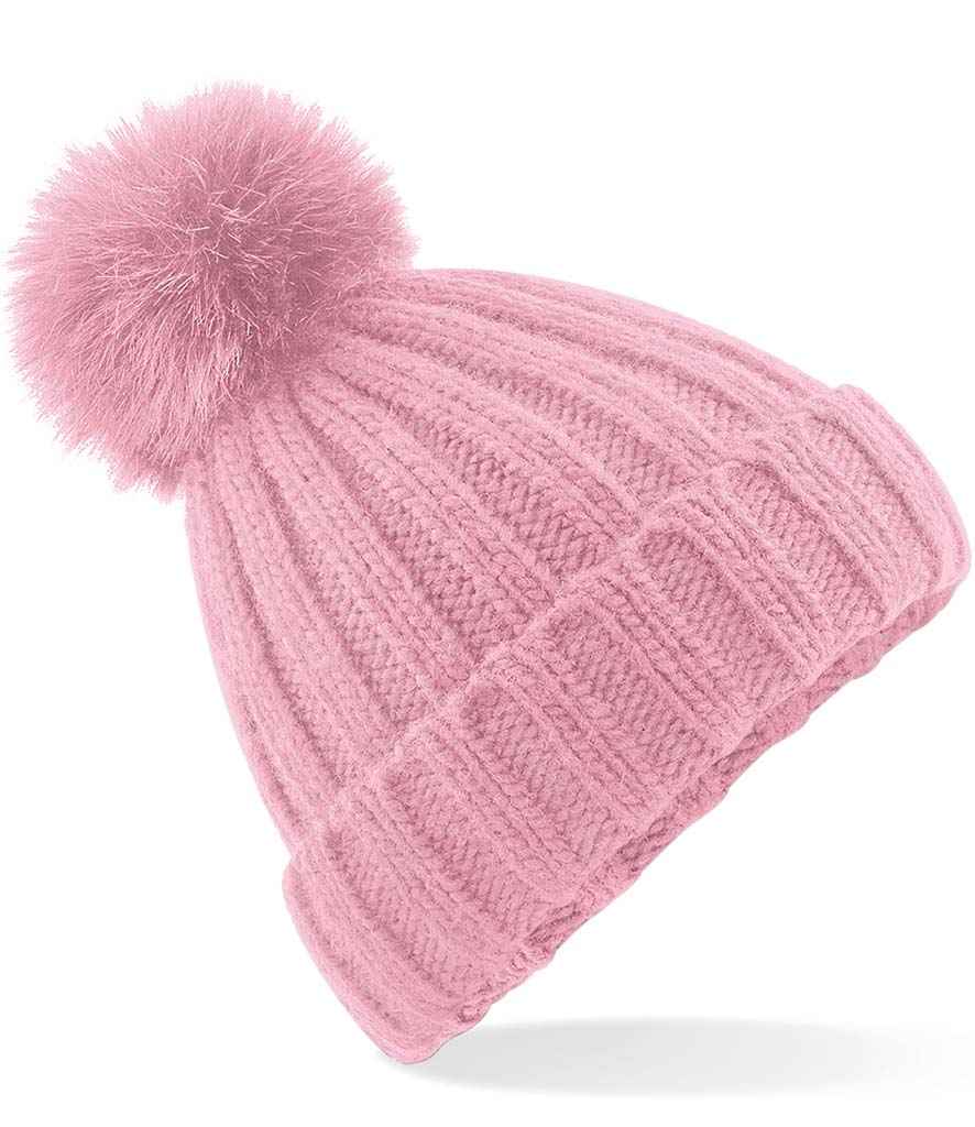 Beechfield Verbier Ffwr Pop Pom Beanie