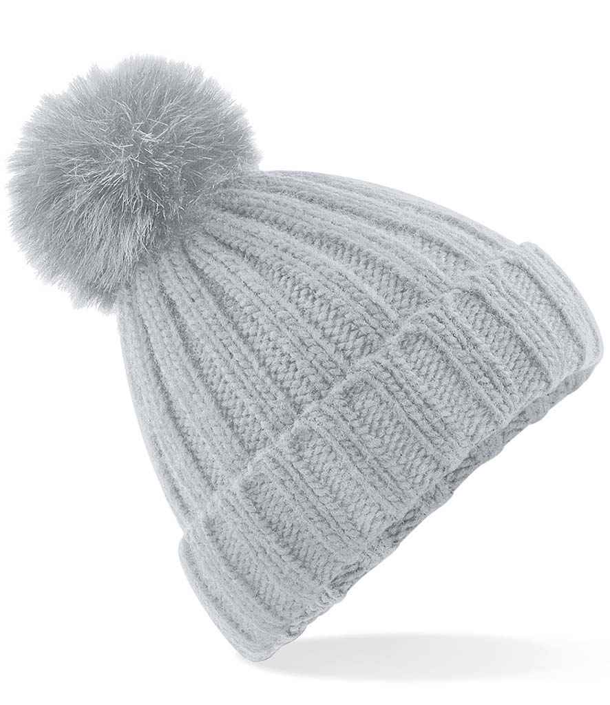 Beechfield Verbier Ffwr Pop Pom Beanie
