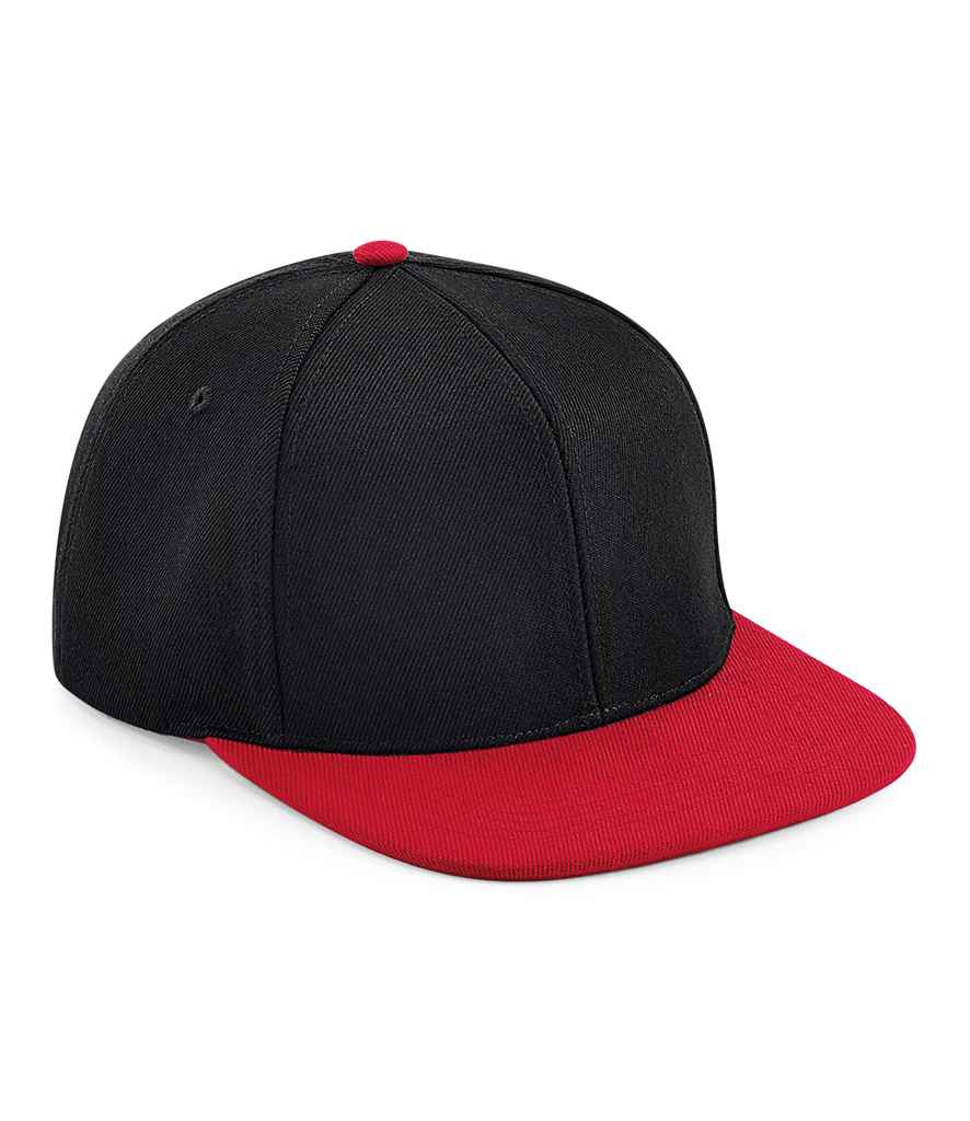 Beechfield Gwreiddiol Flat Peak 6 Panel Snapback Cap