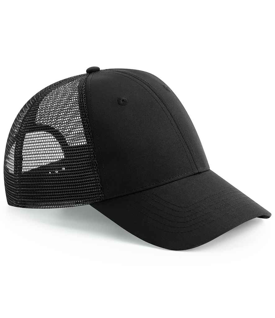 Beechfield wedi'i ailgylchu 6 panel Snapback Trucker Cap
