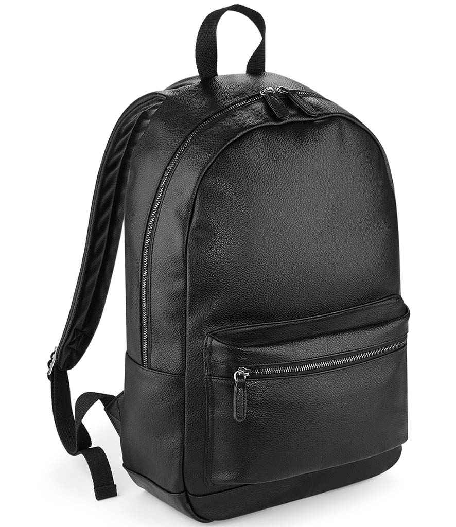 BagBase Leather Faux Backpack