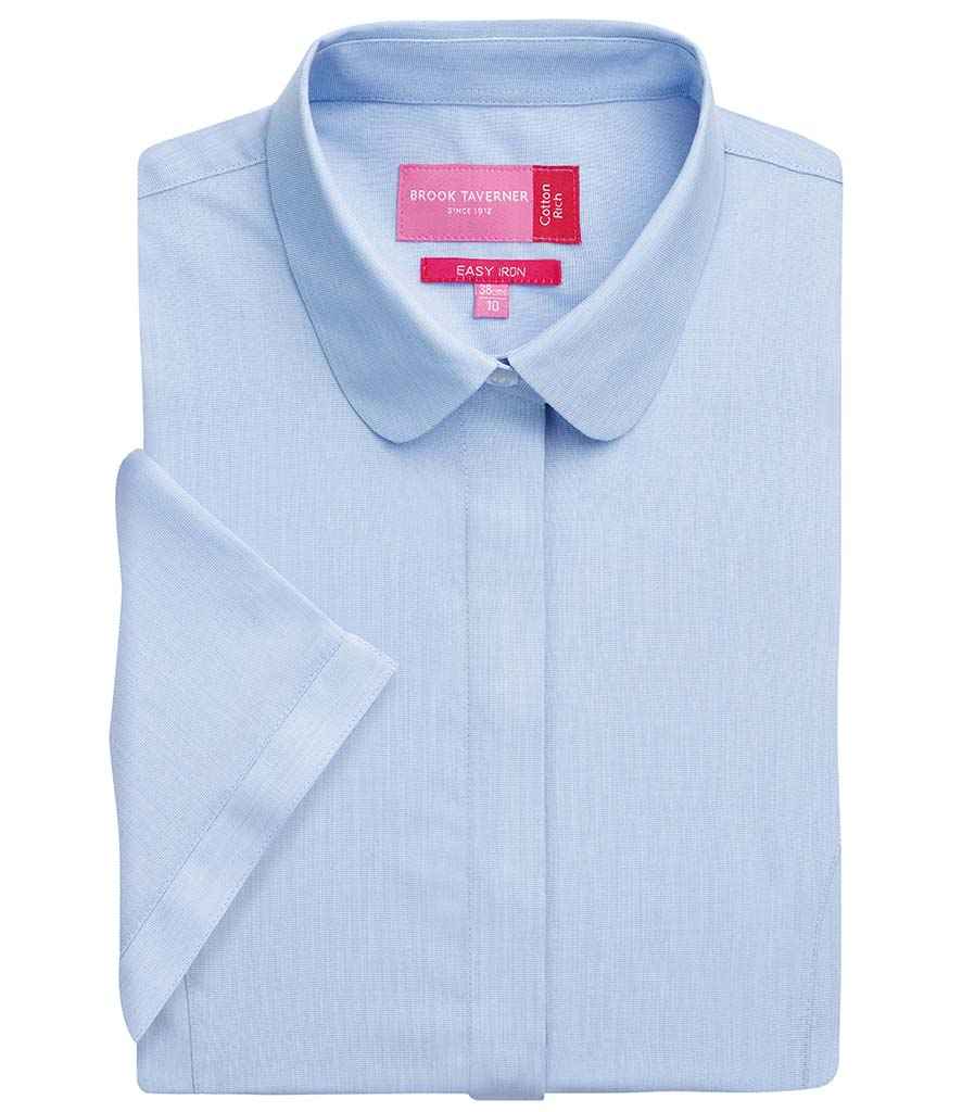 Crys Poplin Llewys Byr Merched Brook Taverner