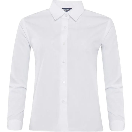 White Long Sleeve Blouse Twin Pack - Regular Fit