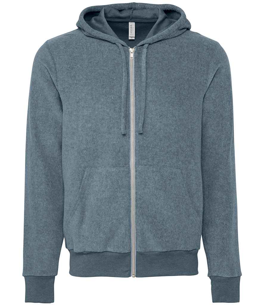 Hoodie Zip Llawn Swêd Canvas Unisex