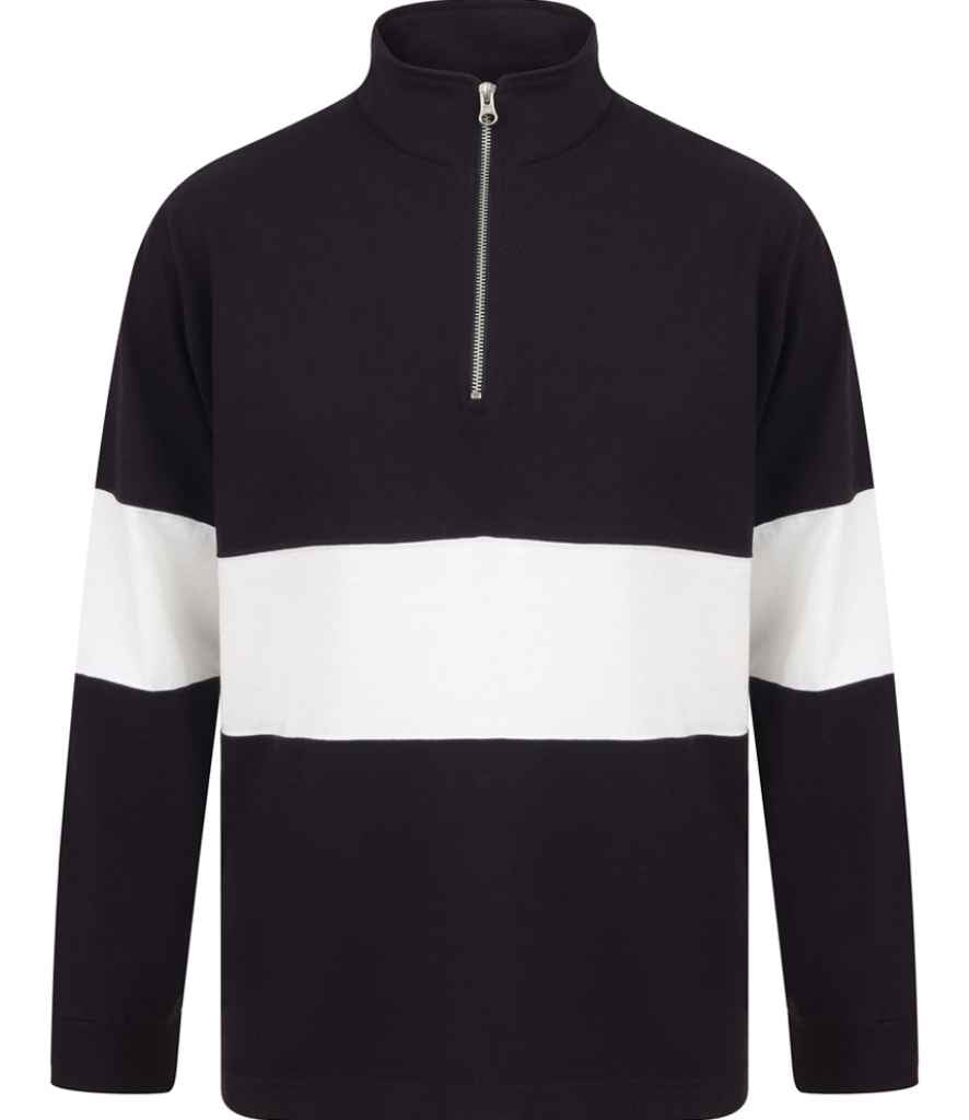 Rhes Flaen Paneled 1/4 Zip Neck Top