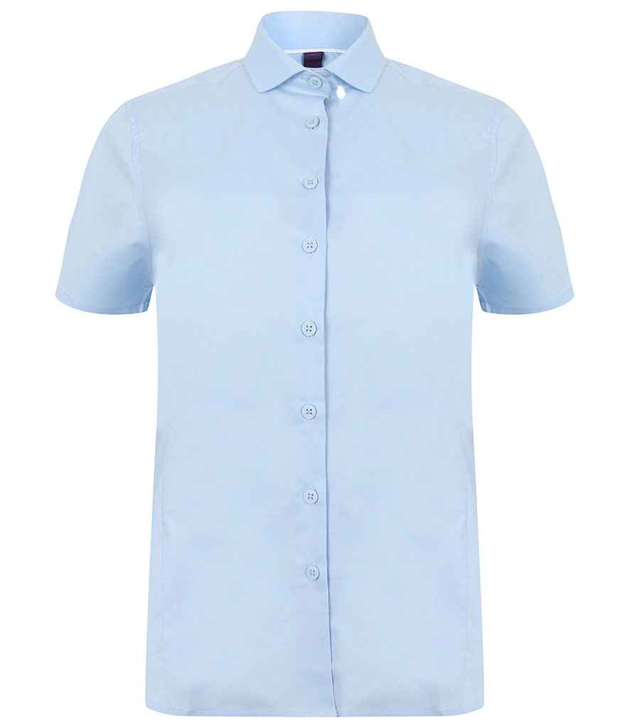 Crys Poplin Llewys Byr Merched Henbury