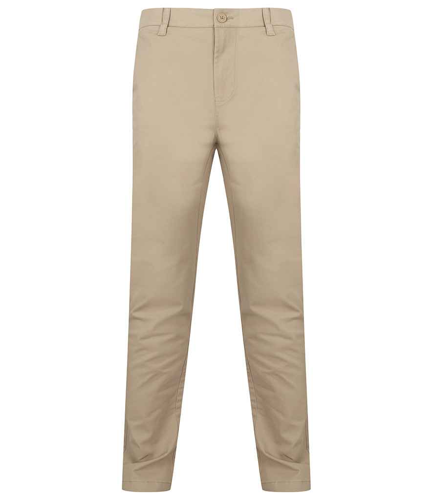 Trowsus Chino Band Waist Henbury Stretch Flex