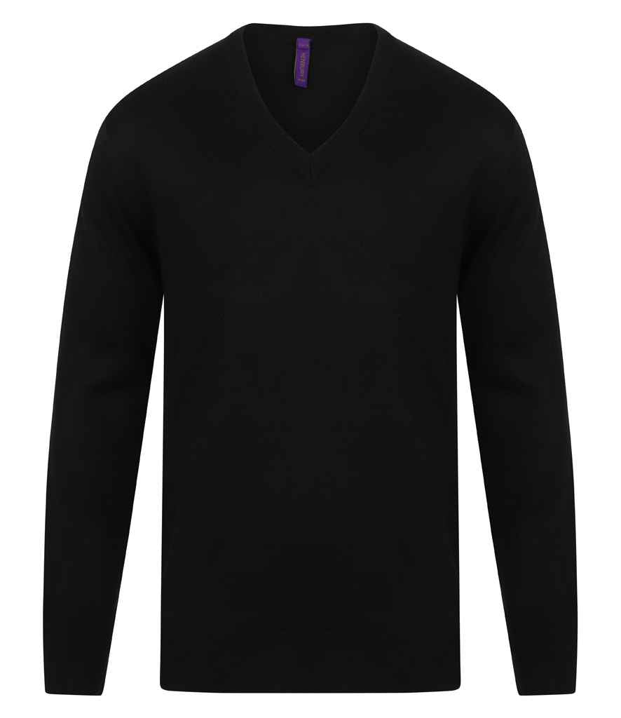 Henbury siwmper gwddf acrylig V