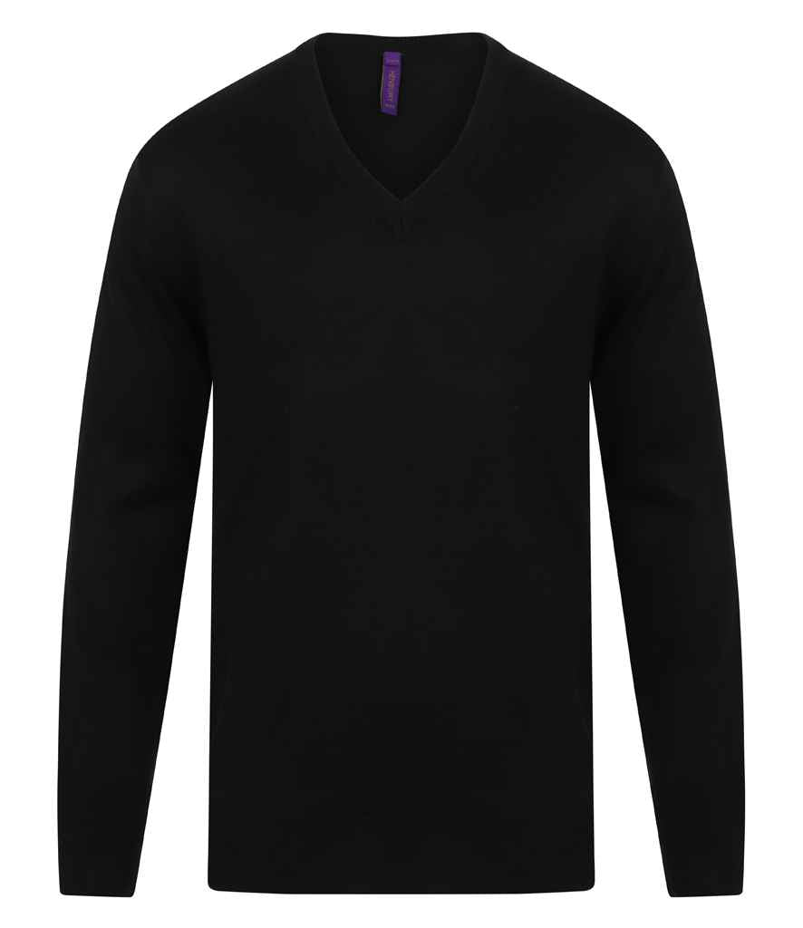 Henbury siwmper gwddf acrylig V