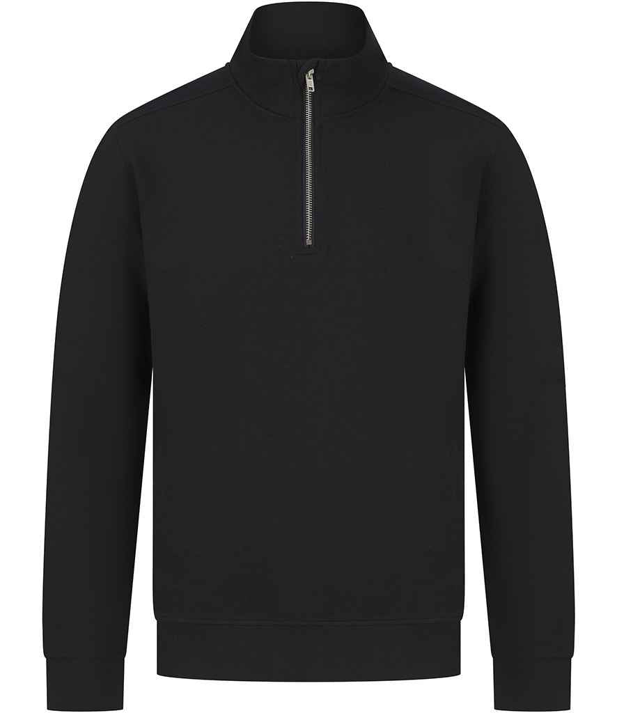 Henbury Crys Chwys Cynaliadwy Unisex 1/4 Zip