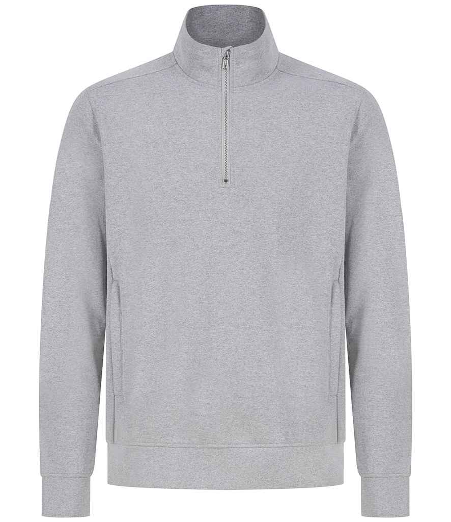 Henbury Crys Chwys Cynaliadwy Unisex 1/4 Zip