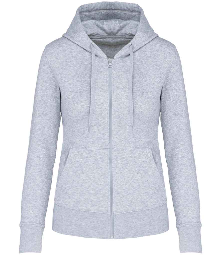 Hoodie Zip Llawn Eco-gyfeillgar i Foneddigion Kariban