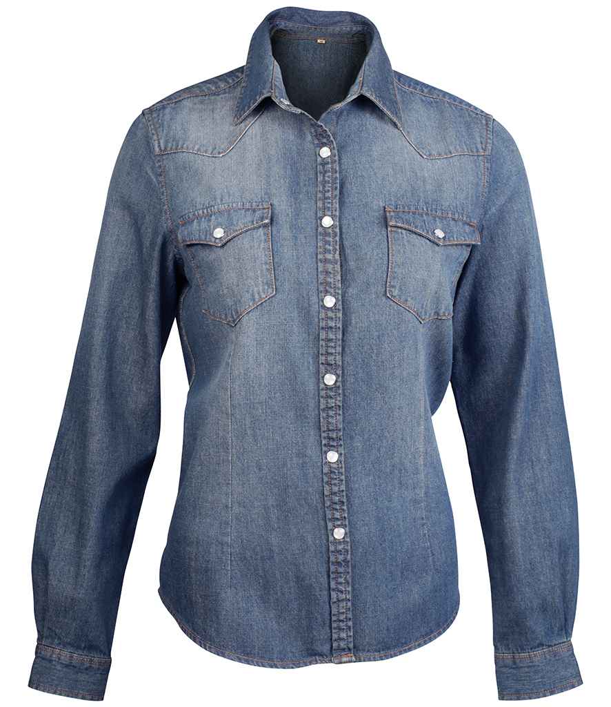 Crys Denim Llewys Hir Merched Kariban