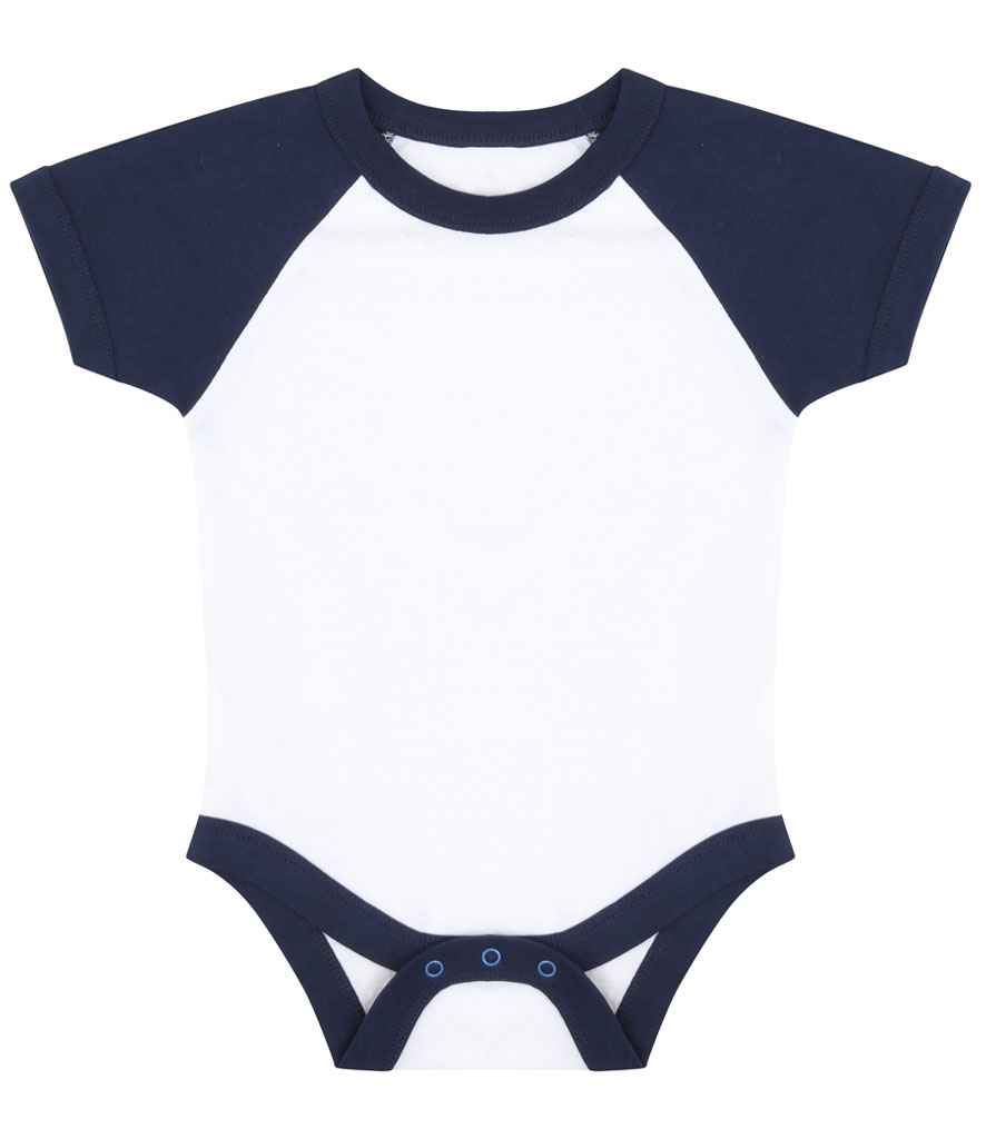 Larkwood Llewys Byr Hanfodol Babi Bodysuit Baseball