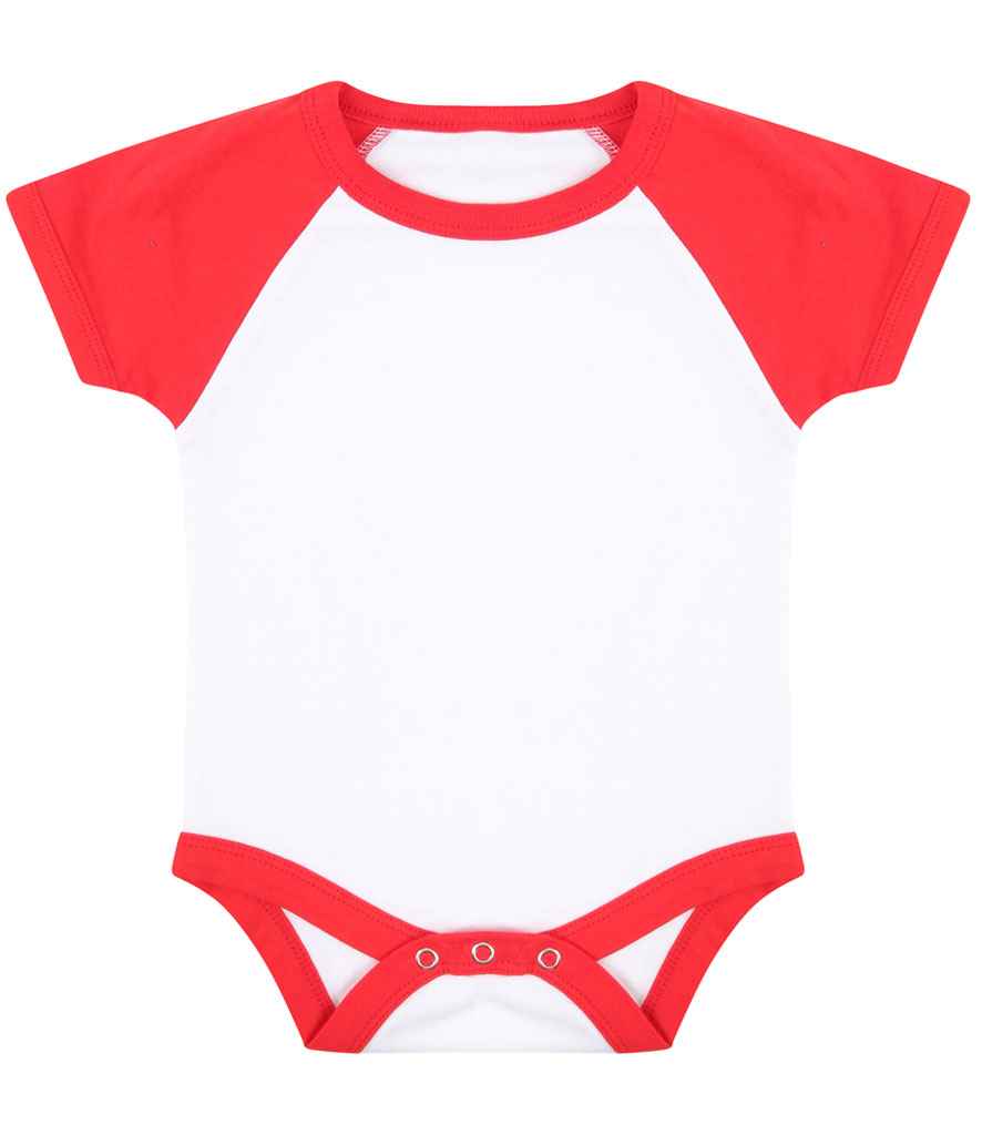 Larkwood Llewys Byr Hanfodol Babi Bodysuit Baseball