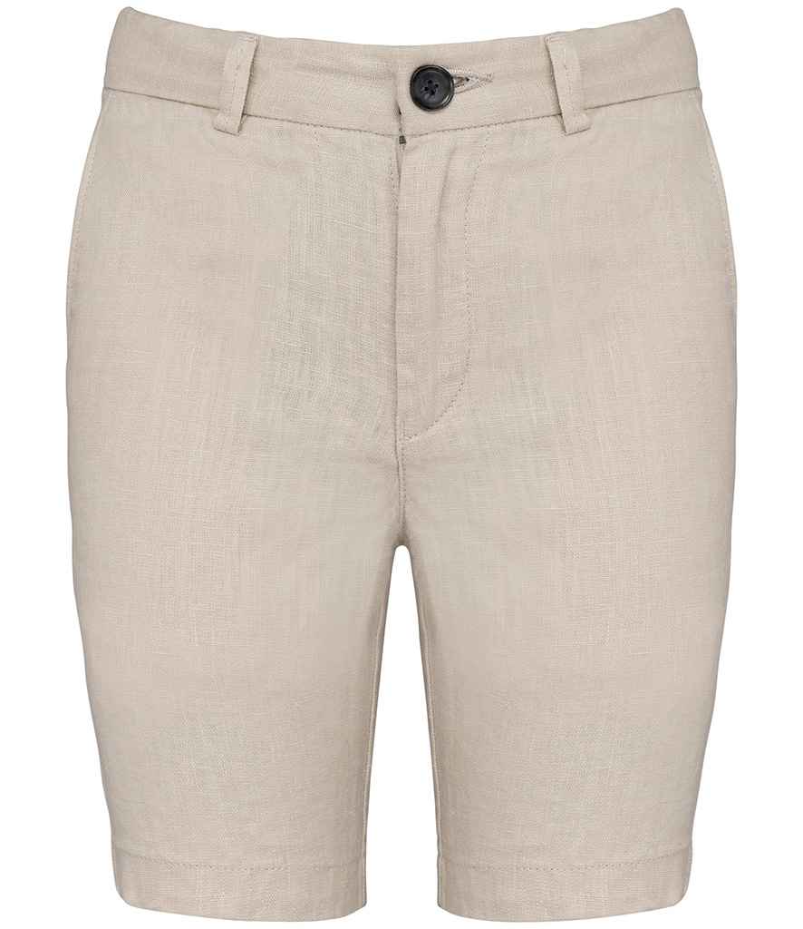 Shorts Bermuda Lliain Lliain Brodorol Plant