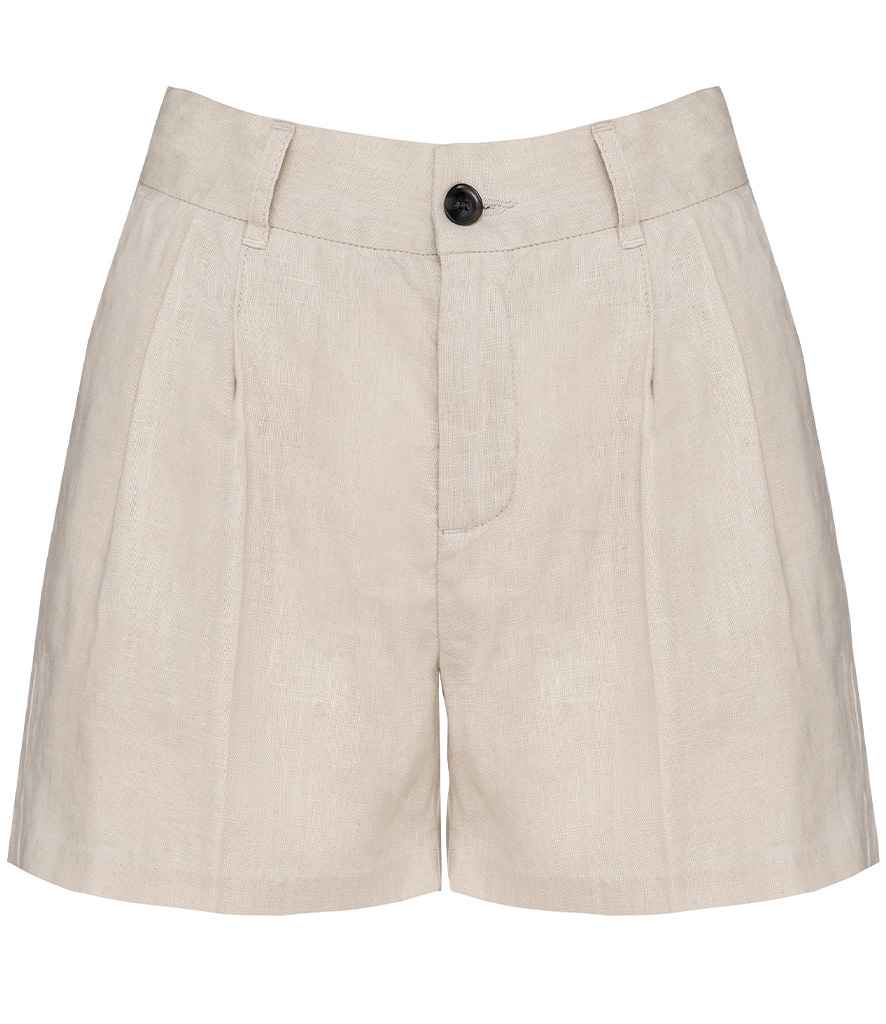 Brodorol Ysbryd Merched Lliain Bermuda Shorts
