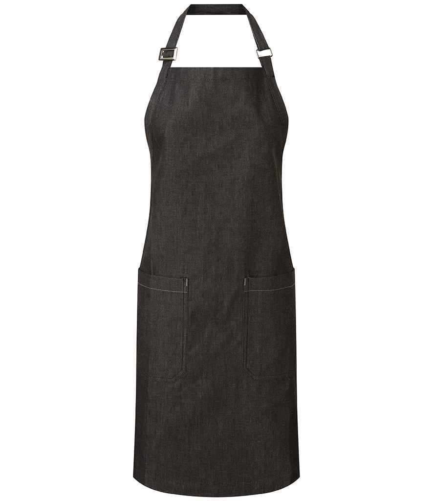Ffedog Denim Bib Cotwm Organig Masnach Deg