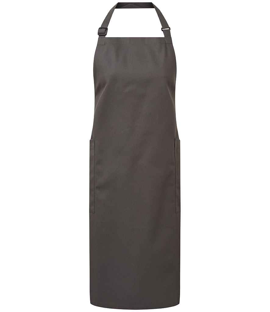 Polyester wedi'i Ailgylchu a Ffedog Bib Cotwm Organig Masnach Deg