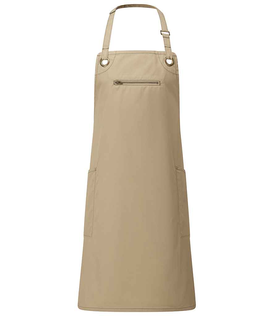 Ffedog Bib Pwyth Cyferbyniad Haidd Premier