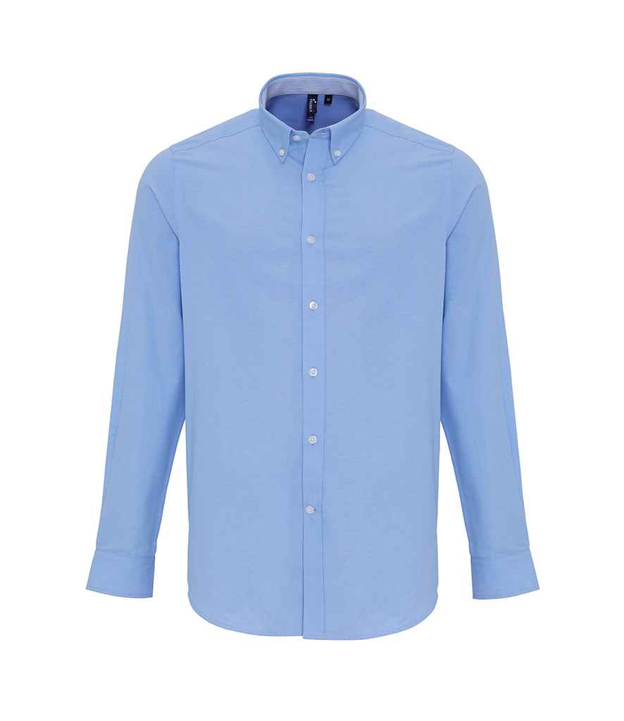 Crys Rhydychen Striped Llewys Hir Premier