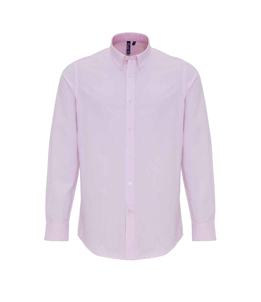 Crys Rhydychen Striped Llewys Hir Premier