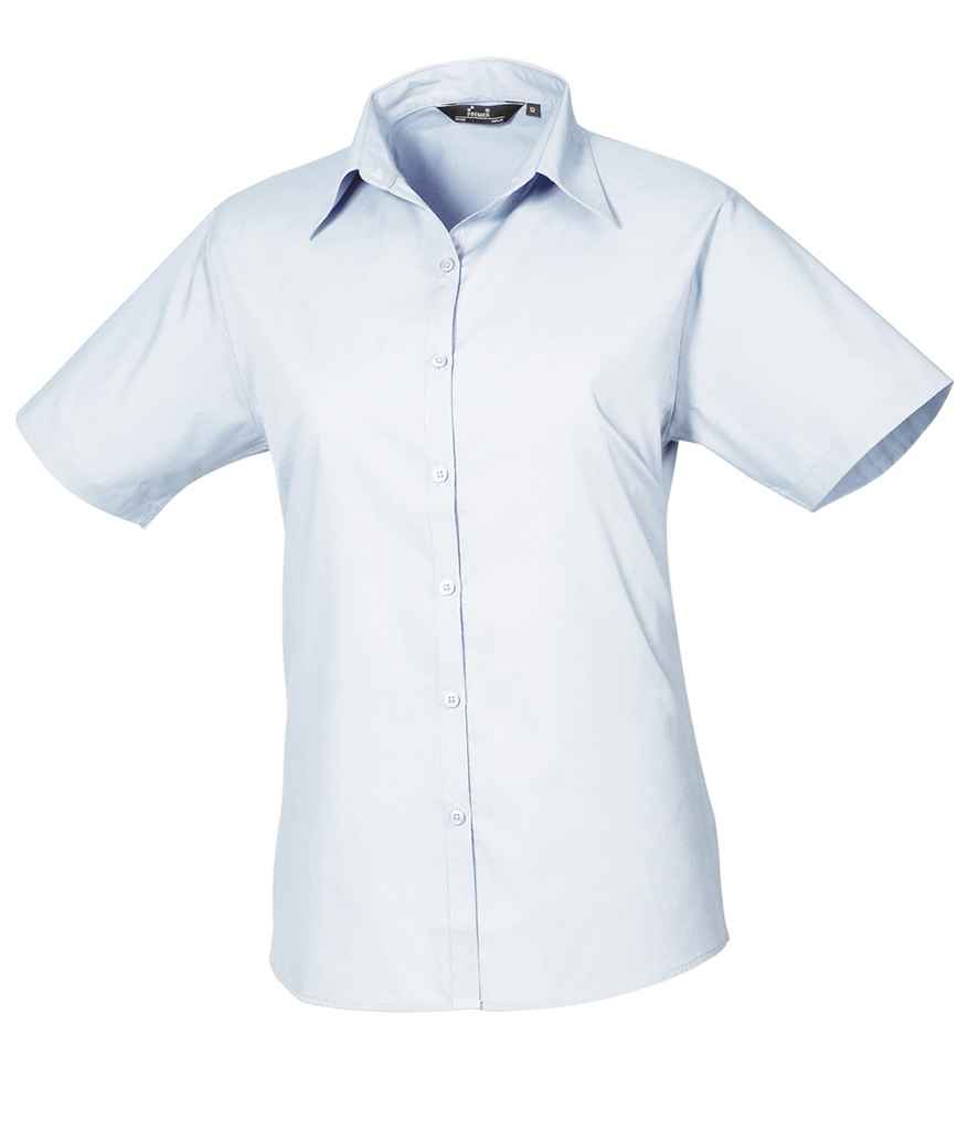 Blows Poplin Llewys Byr Merched Premier