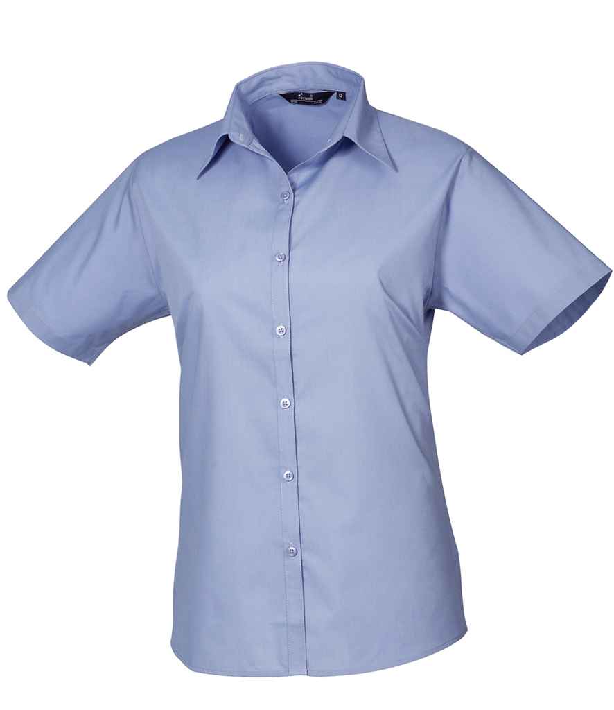 Blows Poplin Llewys Byr Merched Premier