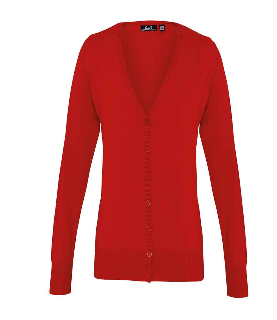 Premier Ladies Cotton Acrylig V Gwddf Aberteifi