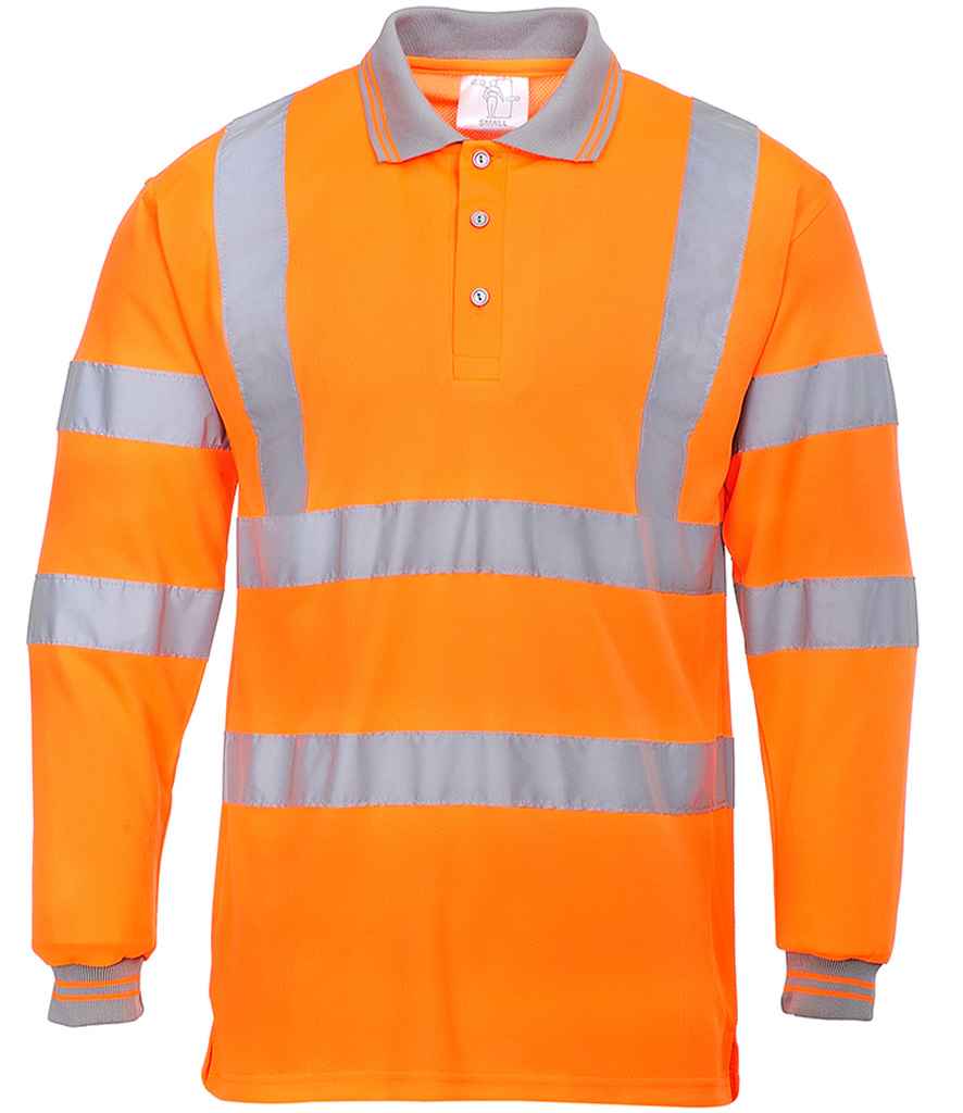 Portwest Hi-Vis Long Sleeve Polo Shirt