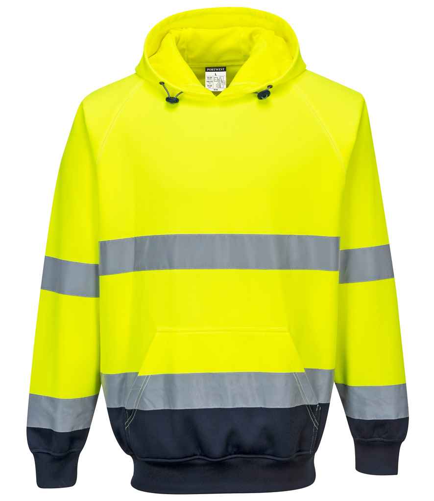Crys Chwys Dau Dôn Hwd Hi-Vis