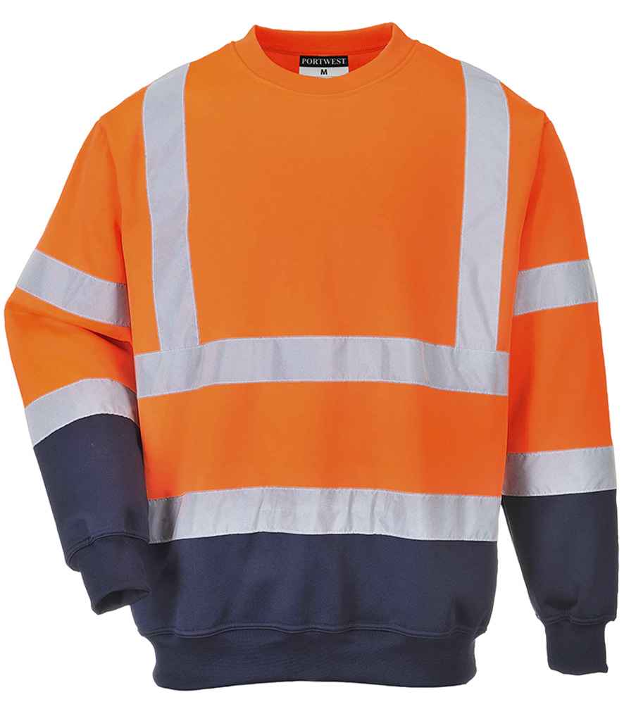 Crys Chwys Dau Dôn Hi-Vis Portwest