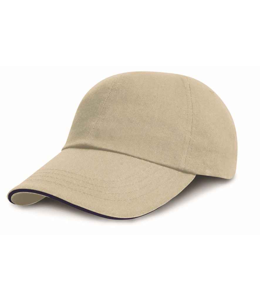 Canlyniad Proffil Isel Cap Cotwm Brwsio Trwm gyda Chopa Sandwich