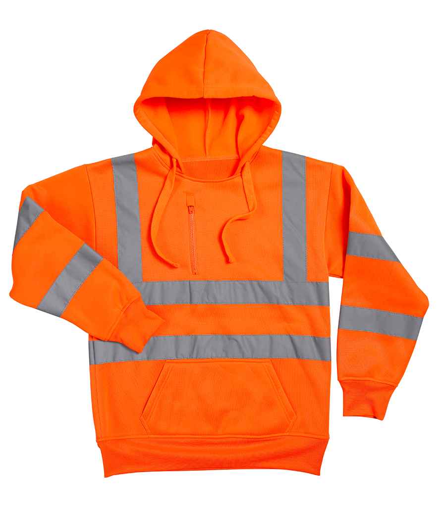 Hi-Vis Rhyfelwr Tynnu Ar Hoodie