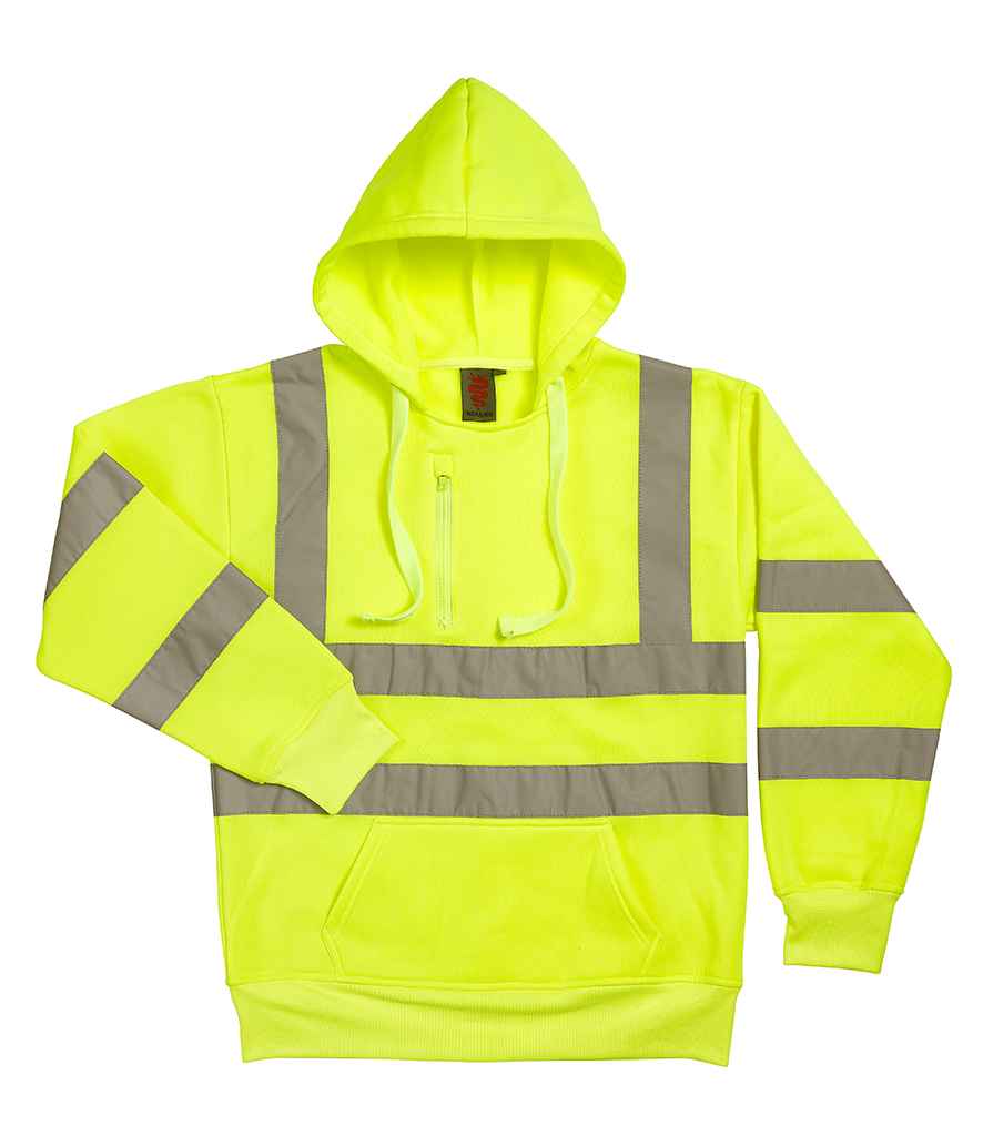 Hi-Vis Rhyfelwr Tynnu Ar Hoodie